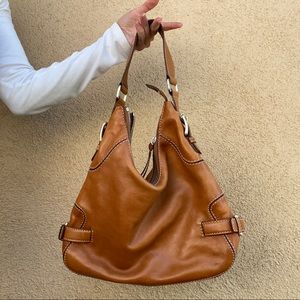 Brown Leather Michael Kors Hand Bag